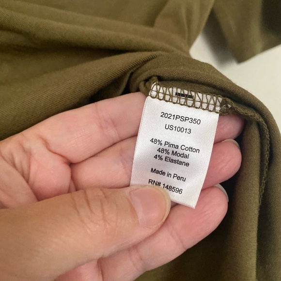 Universal Standard Olive Green Tee Rex Women's T Shirt Size 4XS 00/0 NEW - Picture 5 of 8